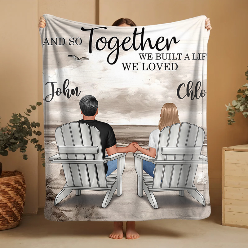 You & Me Beach Love Custom Blanket