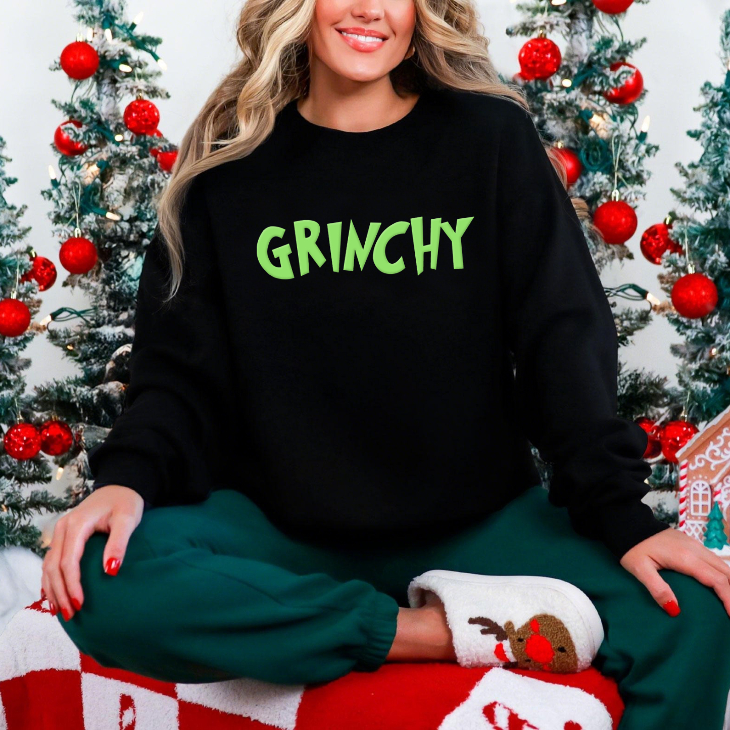 Grinchy Lime Green Christmas Sweatshirt