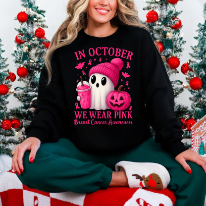 "In October We Wear Pink Breast" Cancer Awareness Tee