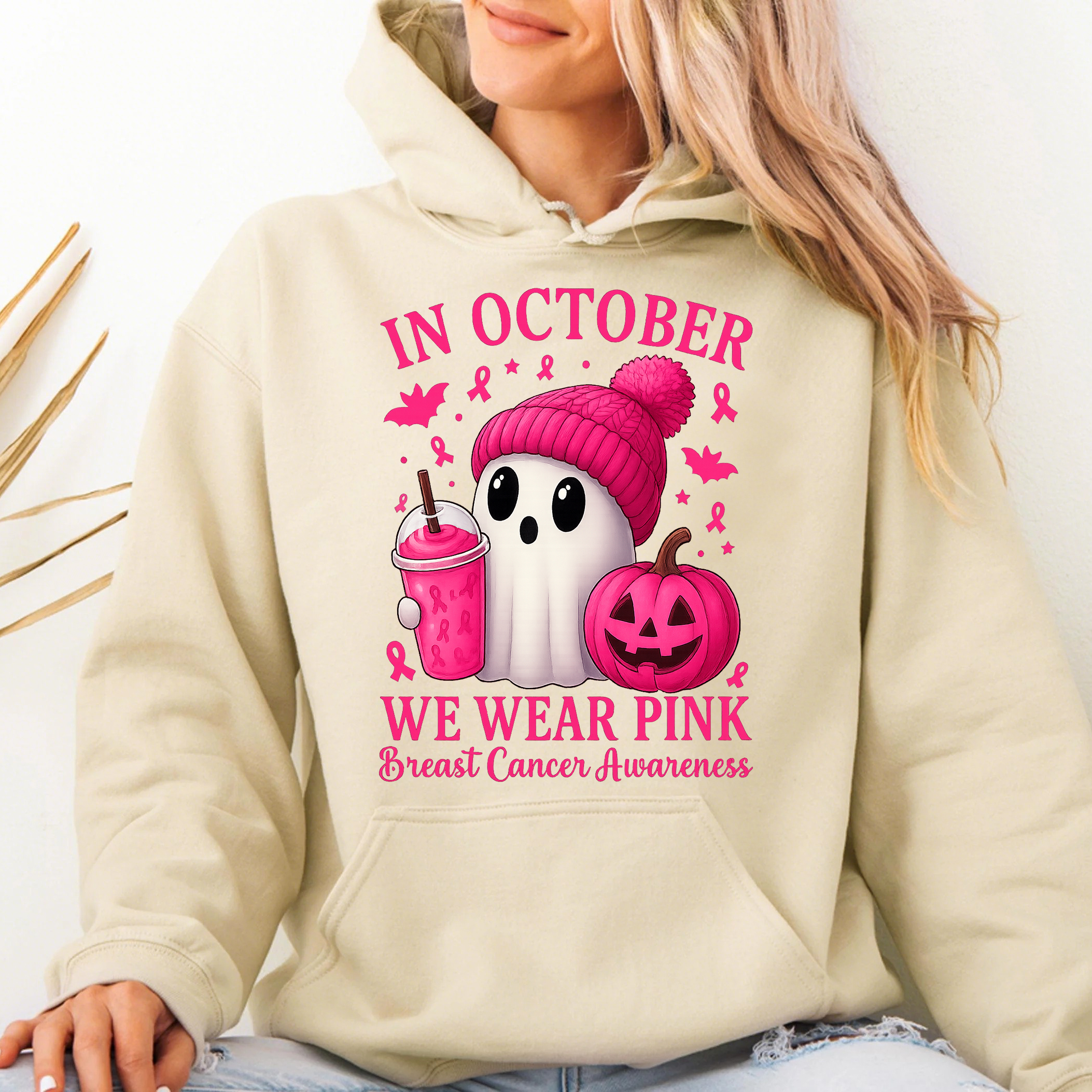 "In October We Wear Pink Breast" Cancer Awareness Tee