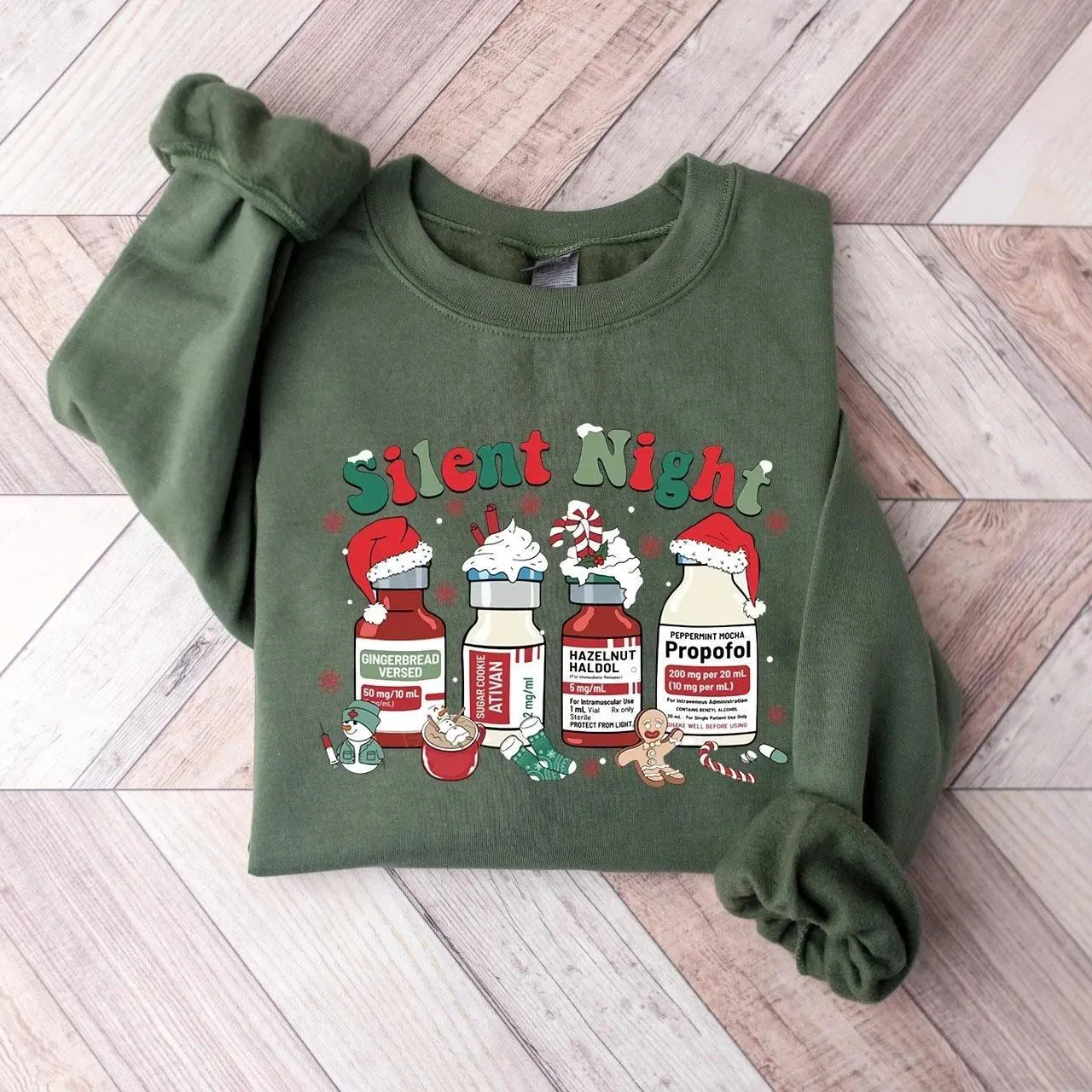 Silent Night Nurse Christmas Sweatshirt