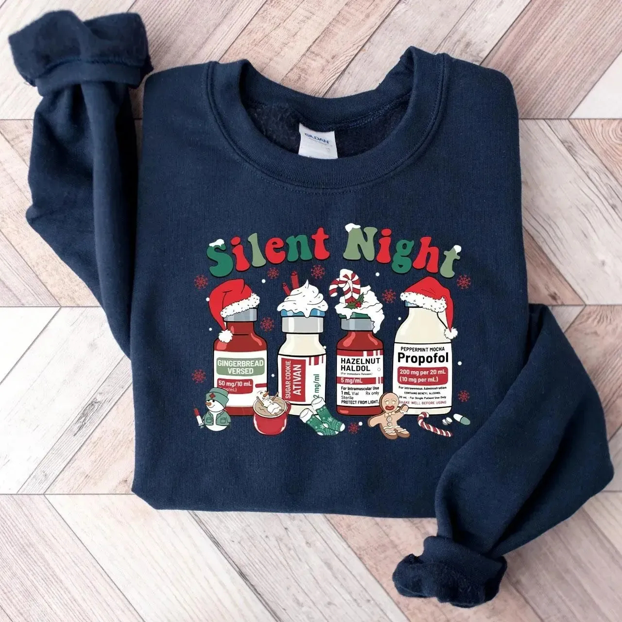 Silent Night Nurse Christmas Sweatshirt