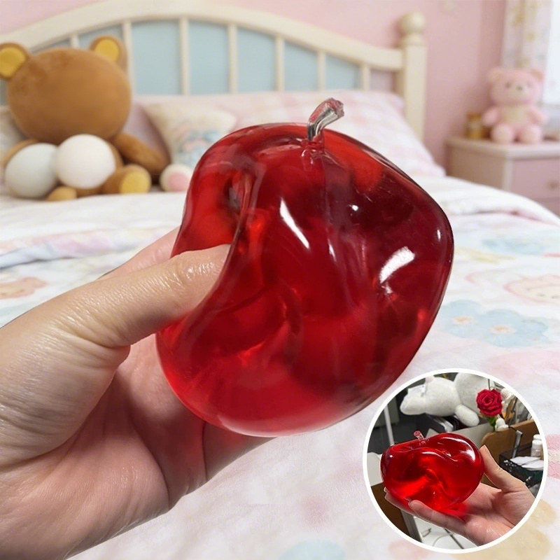 Red Apple Squishy Toy – Soft Stress Relief Squeeze Fidget