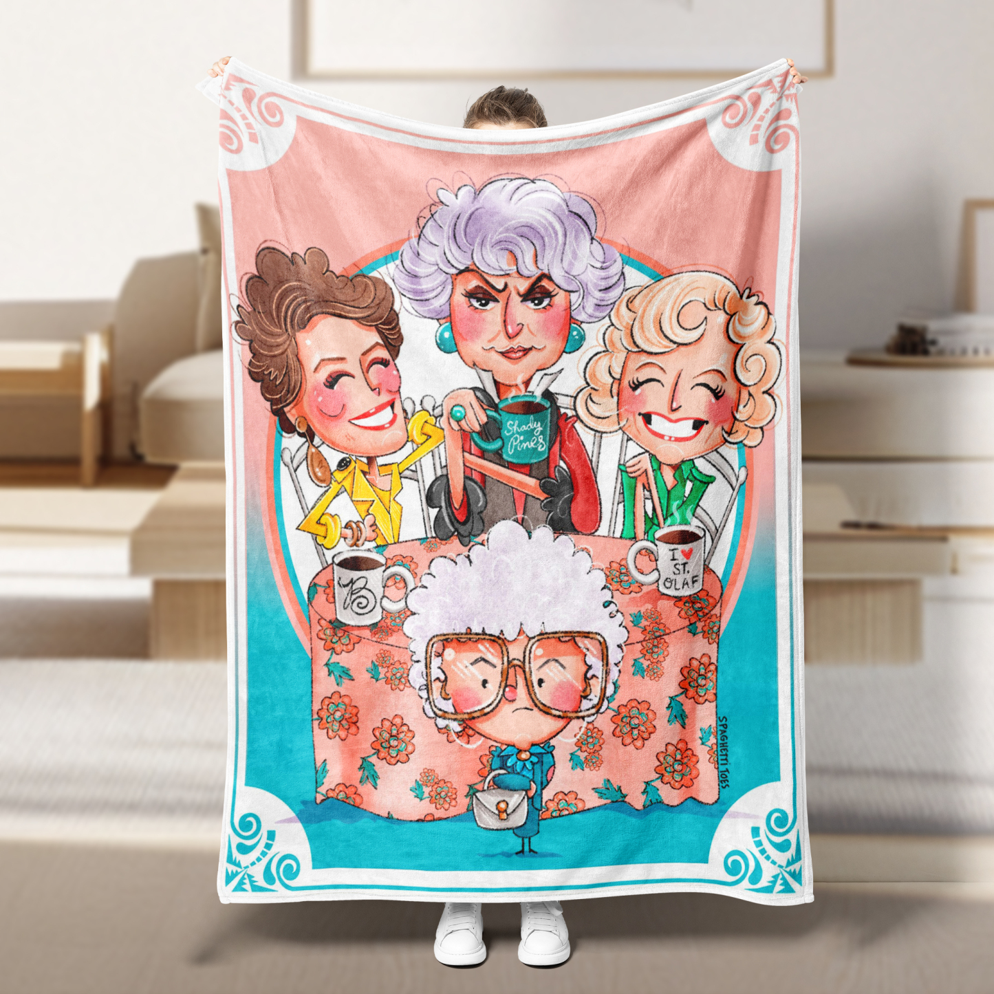 Golden Years TV-Themed Flannel Blanket 