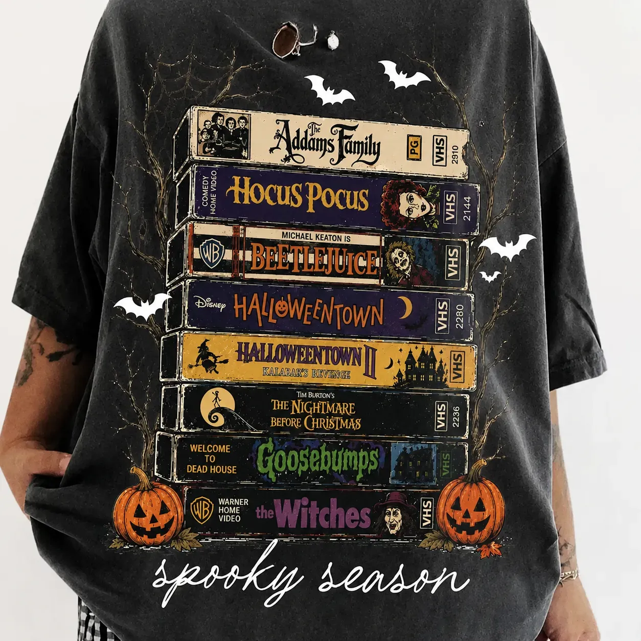 Vintage VHS Movie Halloween Tee for Spooky Season