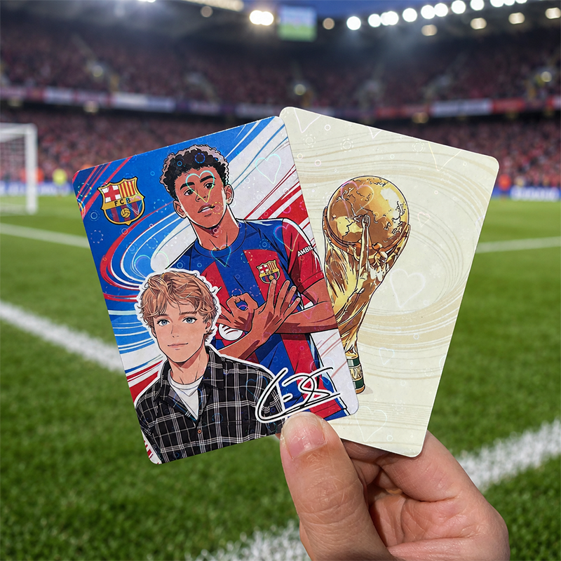 Anime Football Star Custom Trading Card – Personalized Fan Photo Collectible ⚽