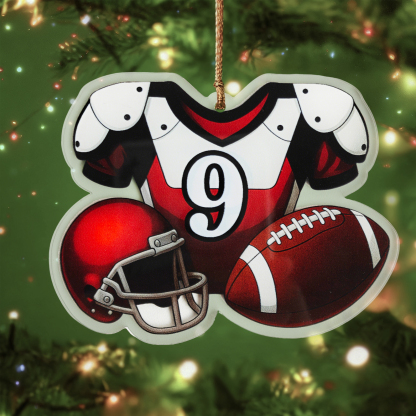 Personalized American Football Christmas Ornaments