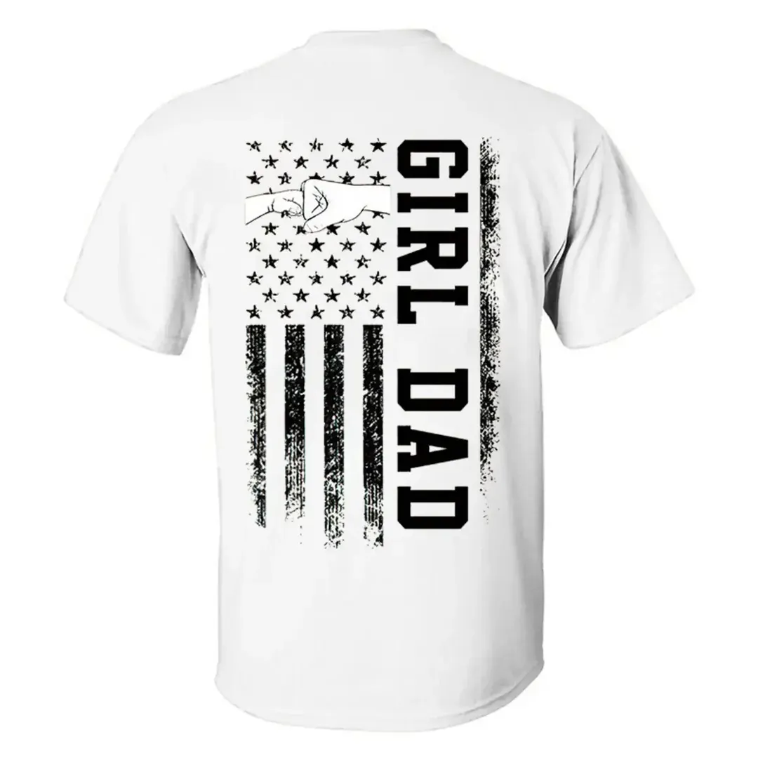 Girl Dad Crew Tee – Cool Dad Graphic T-Shirt for Proud Girl Dads & Dad-To-Be Gifts 