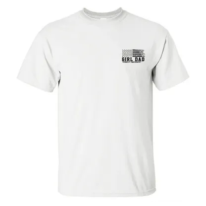 Girl Dad Crew Tee – Cool Dad Graphic T-Shirt for Proud Girl Dads & Dad-To-Be Gifts 