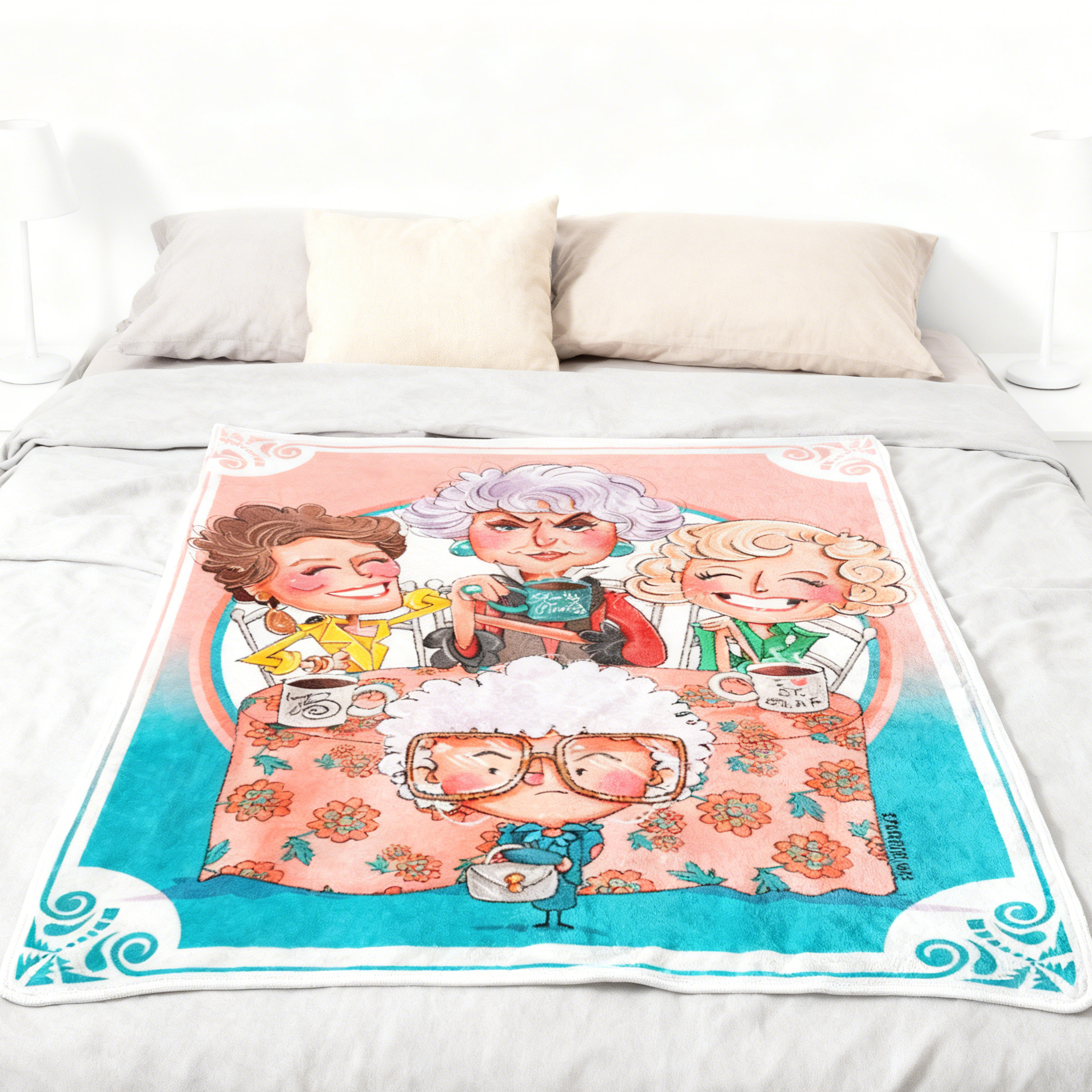 Golden Years TV-Themed Flannel Blanket 