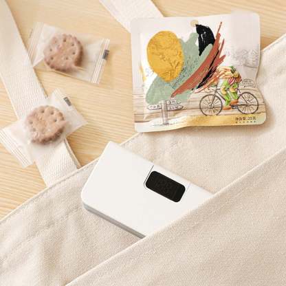 2-in-1 Rechargeable Mini Bag Sealer – Heat Sealer & Cutter with LED Display for Chips, Snacks & Mylar Bags