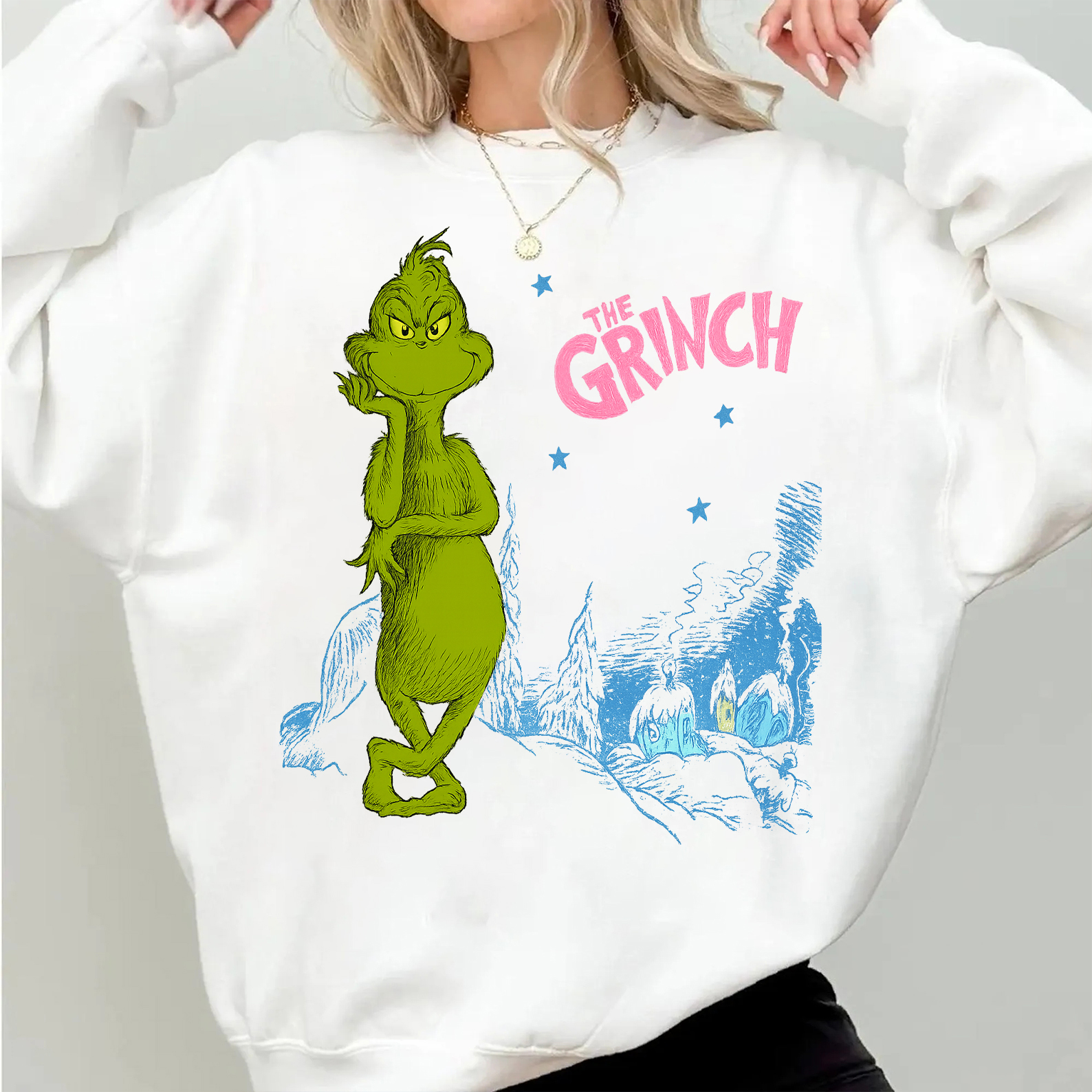 Artistic Sketch Style Grinch Sweatshirt