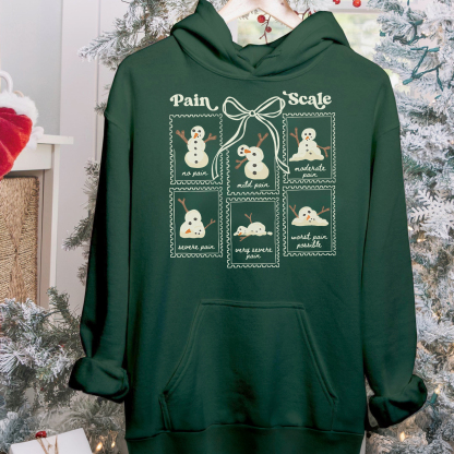 Funny Pain Scale Christmas Sweatshirt