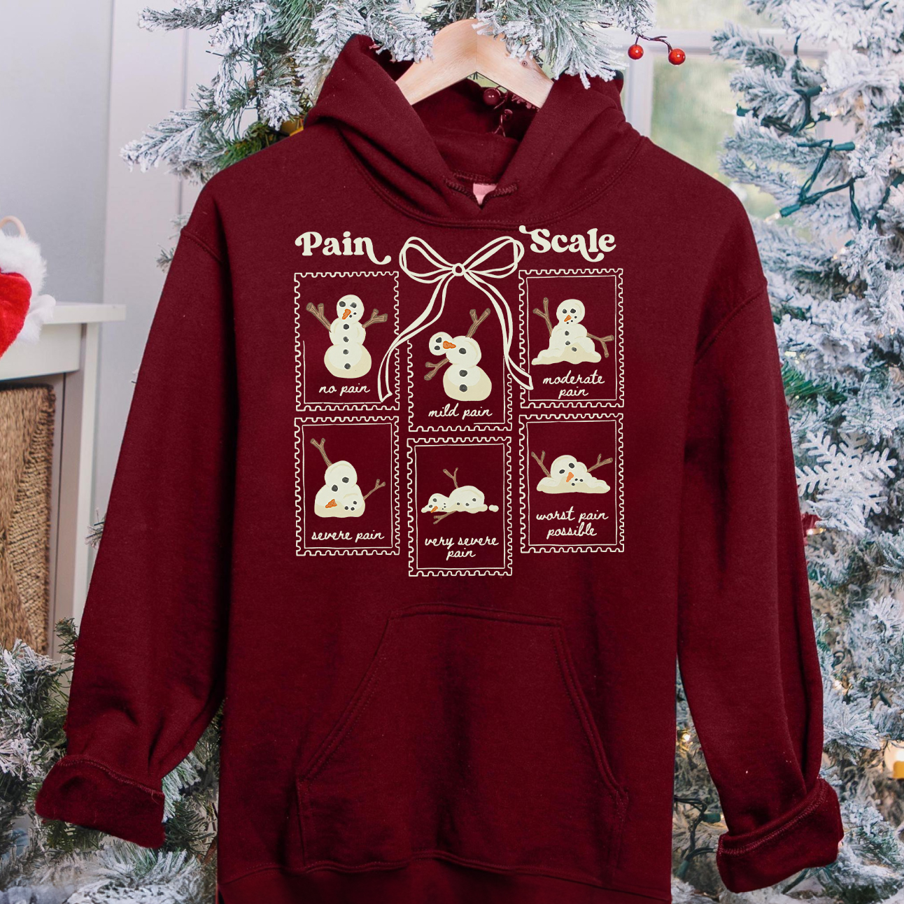 Funny Pain Scale Christmas Sweatshirt