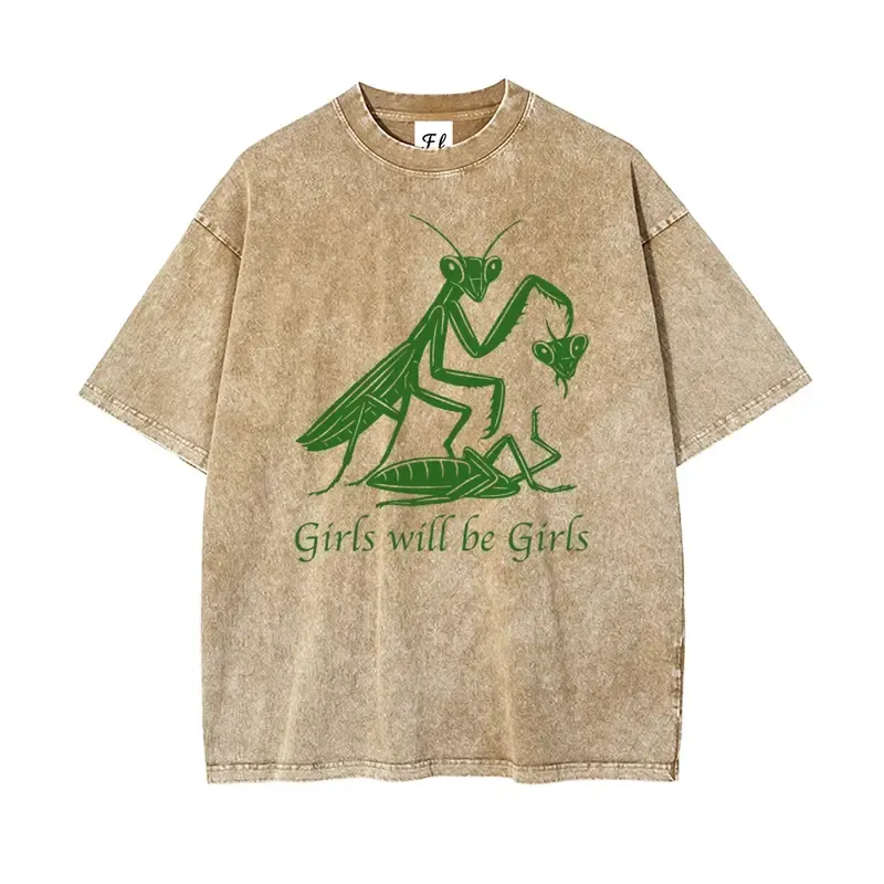 Girls Will Be Girls Oversized Washed T-Shirt 