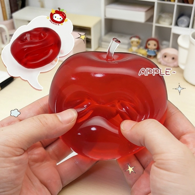 Red Apple Squishy Toy – Soft Stress Relief Squeeze Fidget