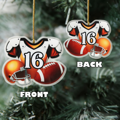 Personalized American Football Christmas Ornaments