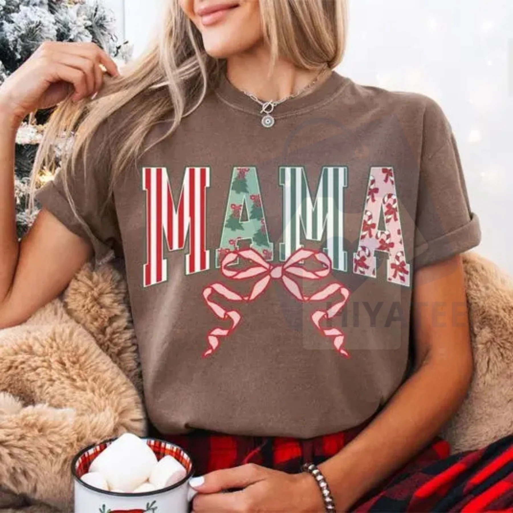 Comfort Colors Christmas Mama T-Shirt 