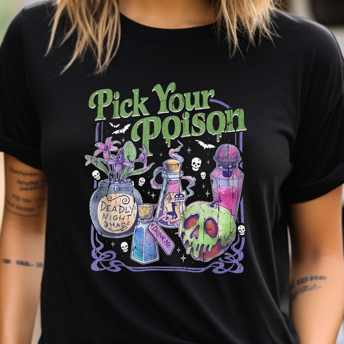 Pick Your Poison Vintage Princess Halloween Sweatshirt