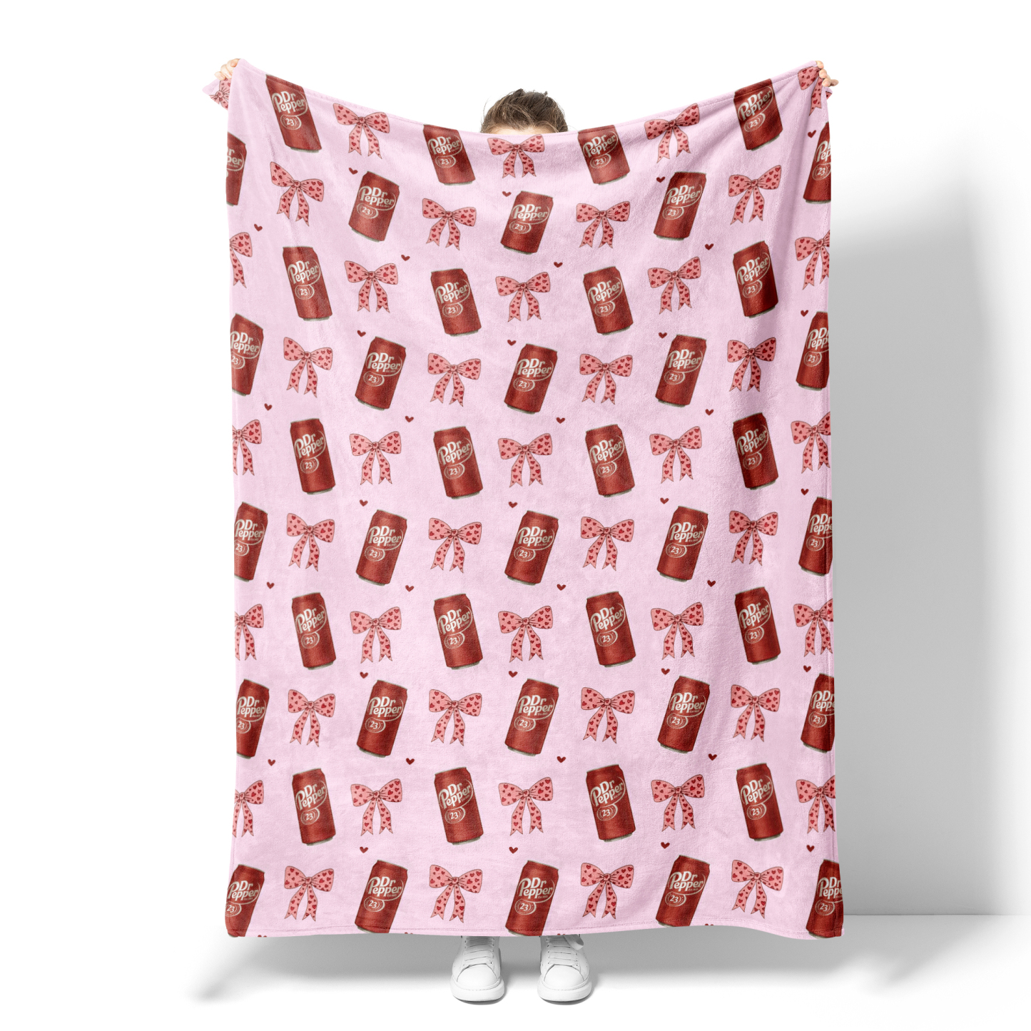 Dr Pepper with Coquette Bow Blanket