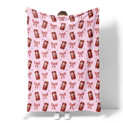 Dr Pepper with Coquette Bow Blanket