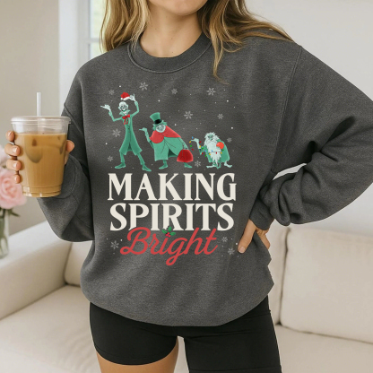 Making Spirits Bright Hitchhiking Ghosts Sweatshirt