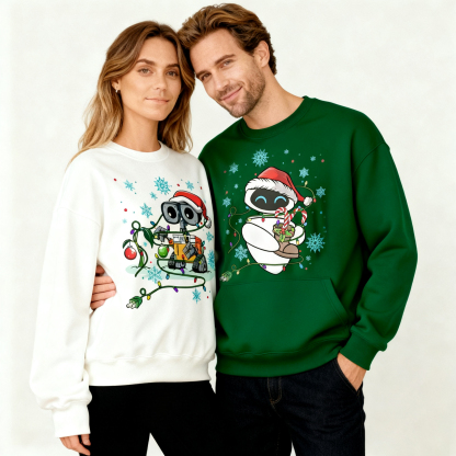 Cartoon Movie Characters Inspired Christmas Lights Matching T-Shirt