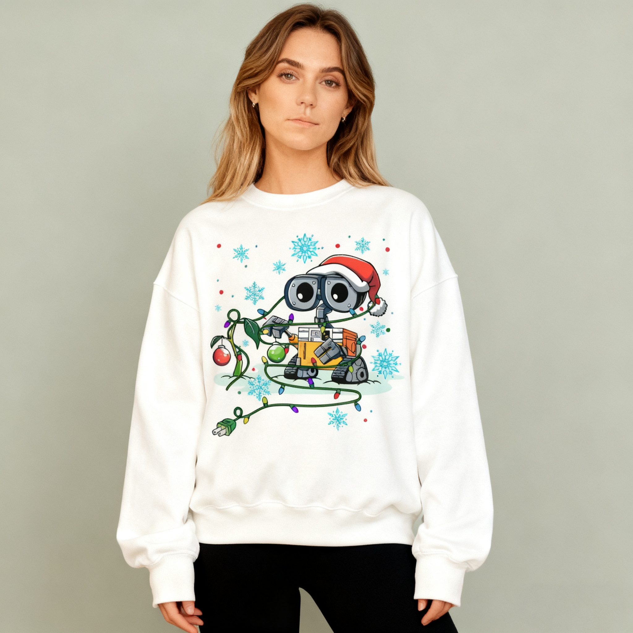 Cartoon Movie Characters Inspired Christmas Lights Matching T-Shirt