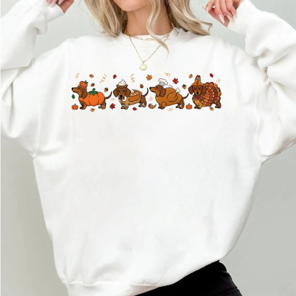 Thanksgiving Turkey Dachshund Sweatshirt