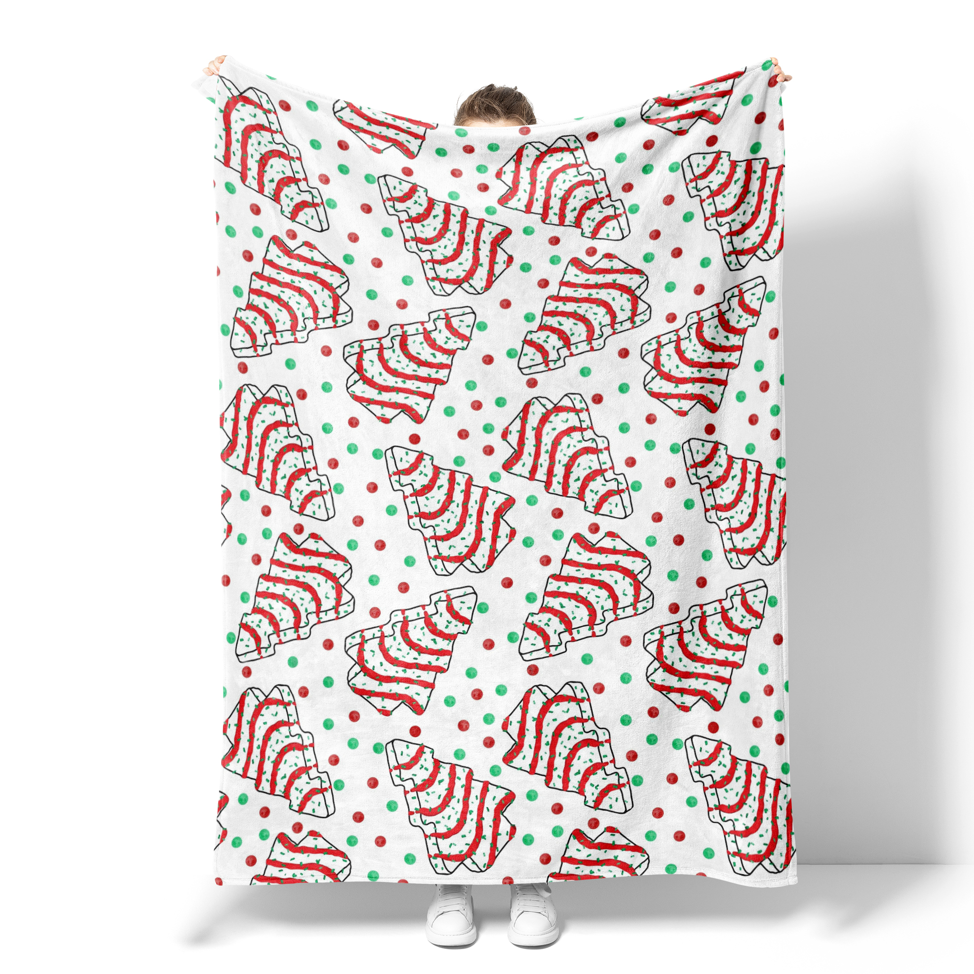 Cozy Christmas Tree Pattern Blanket