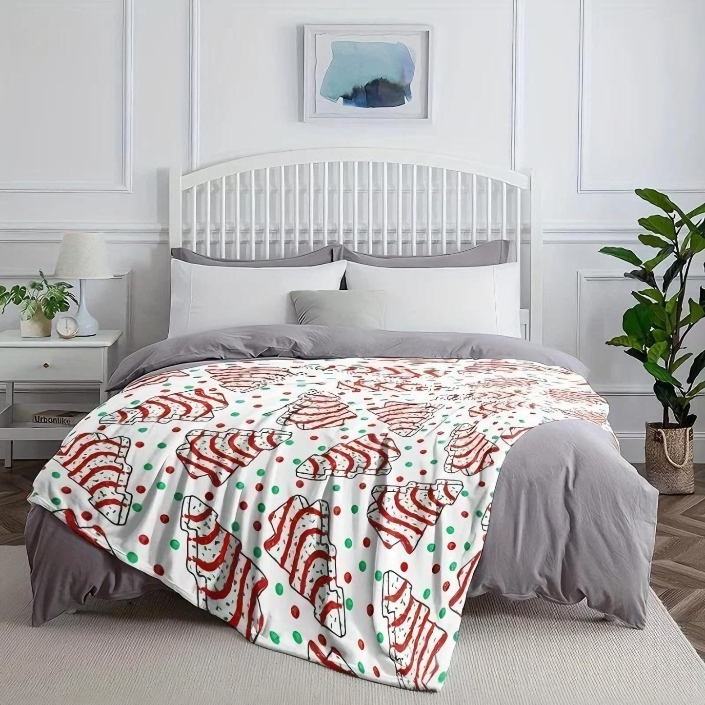 Cozy Christmas Tree Pattern Blanket