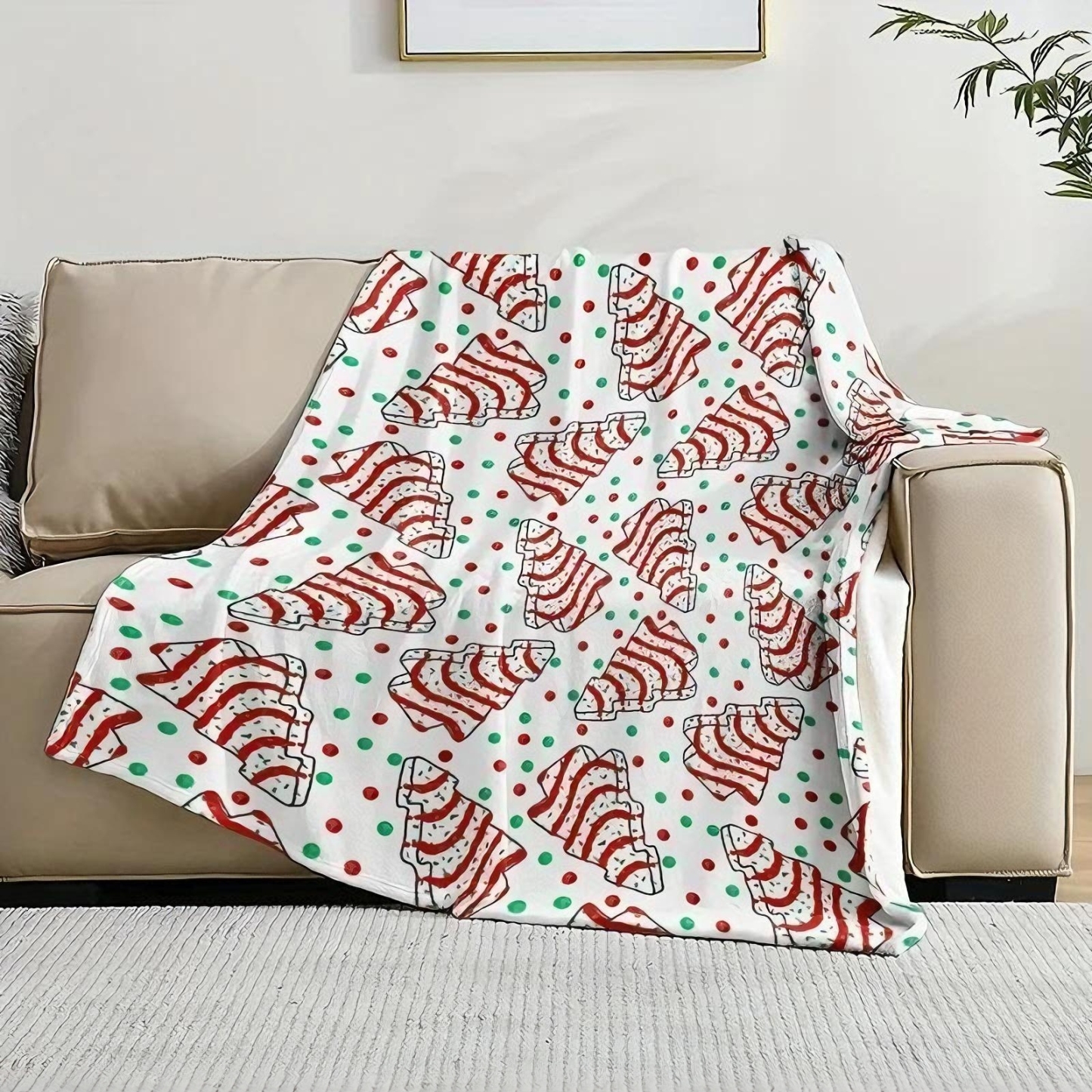 Cozy Christmas Tree Pattern Blanket