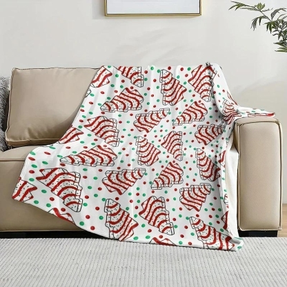 Cozy Christmas Tree Pattern Blanket