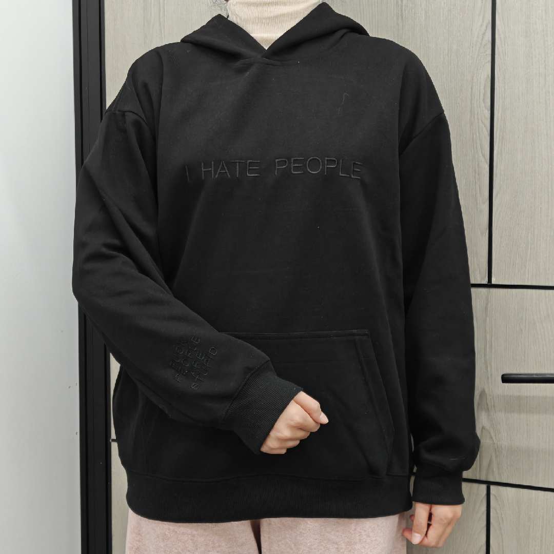 I Hate People Embroidered Sweatshirt