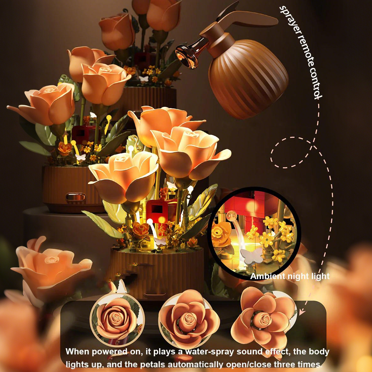 Magic Blooming Flower Building Block