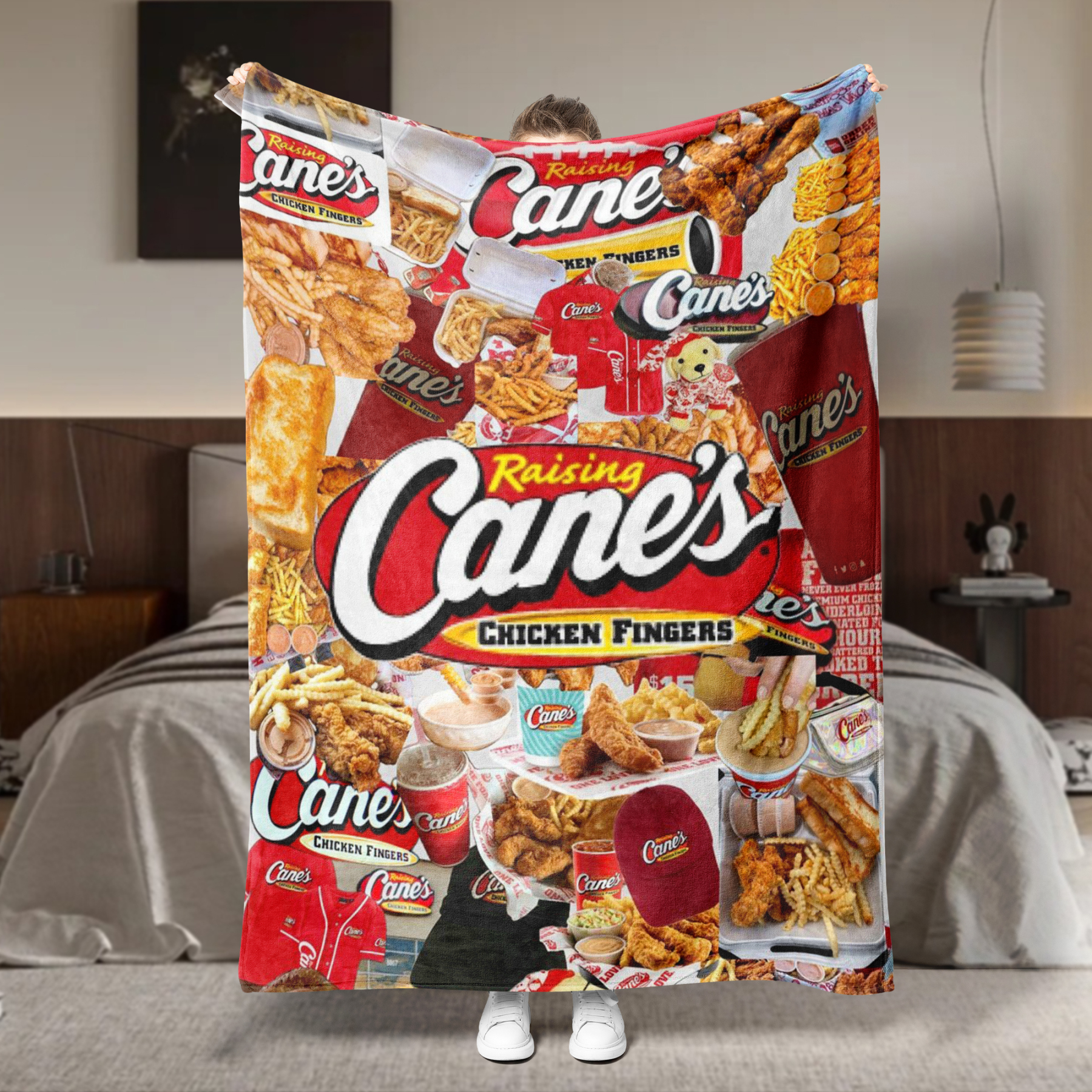Raising Cane's Chicken Fingers Collage Blanket
