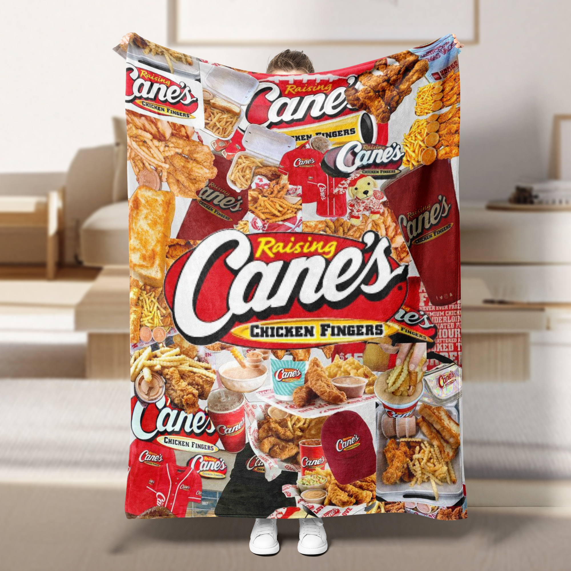 Raising Cane's Chicken Fingers Collage Blanket
