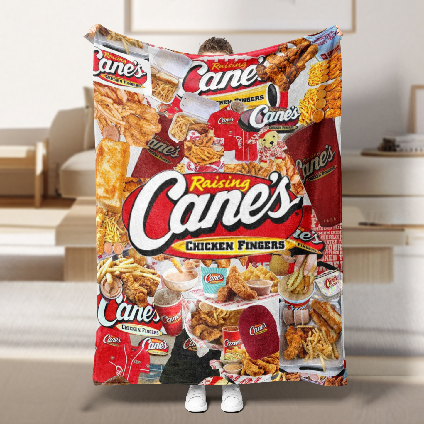 Raising Cane's Chicken Fingers Collage Blanket