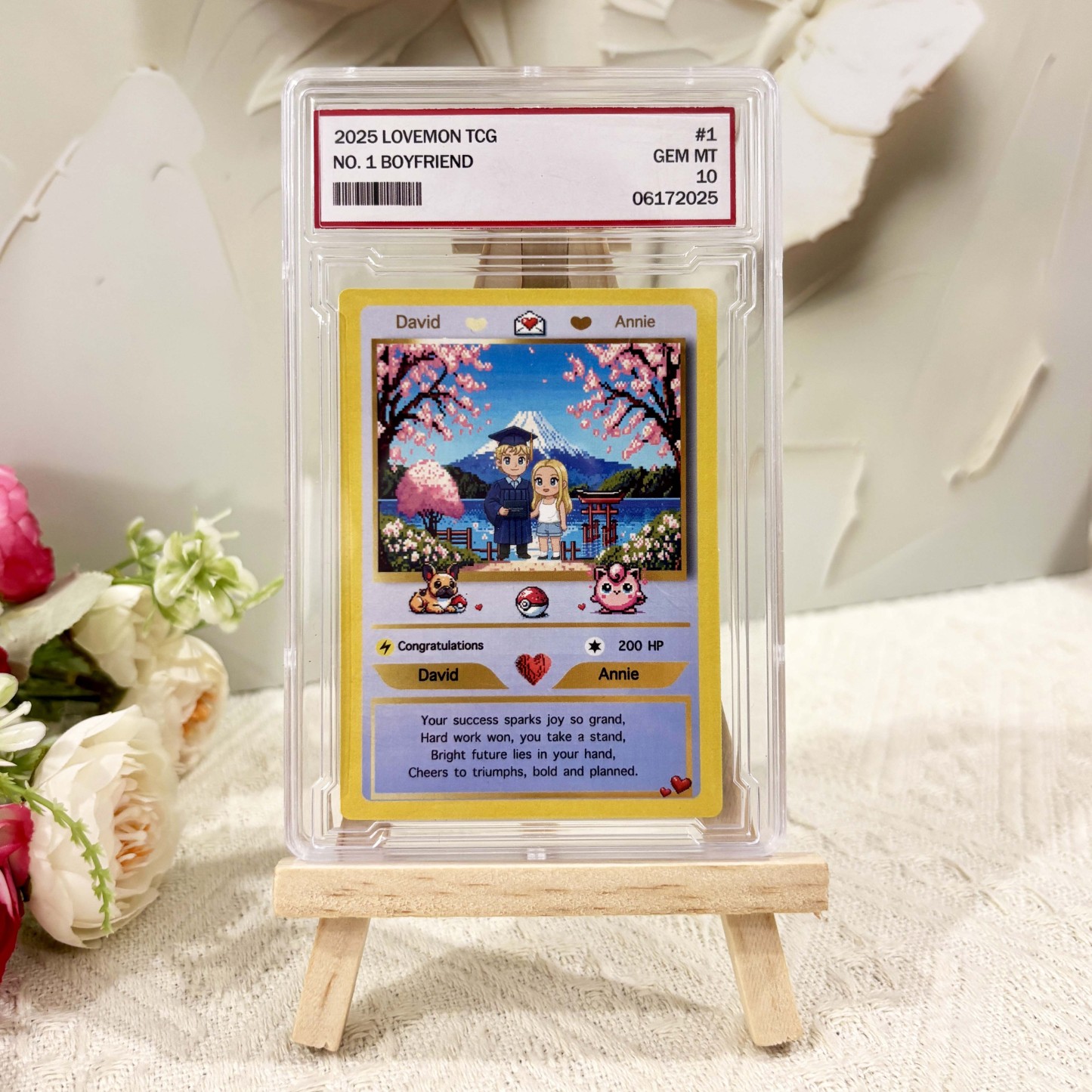 Personalized Pixel Art Themed Card