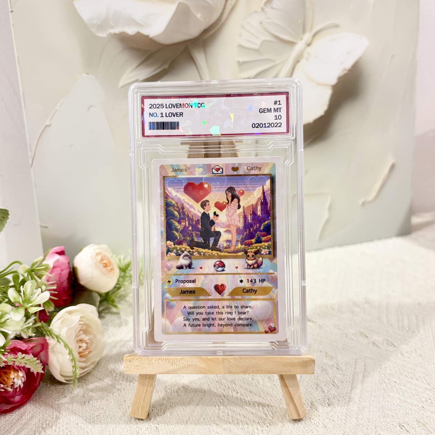 Personalized Pixel Art Themed Card