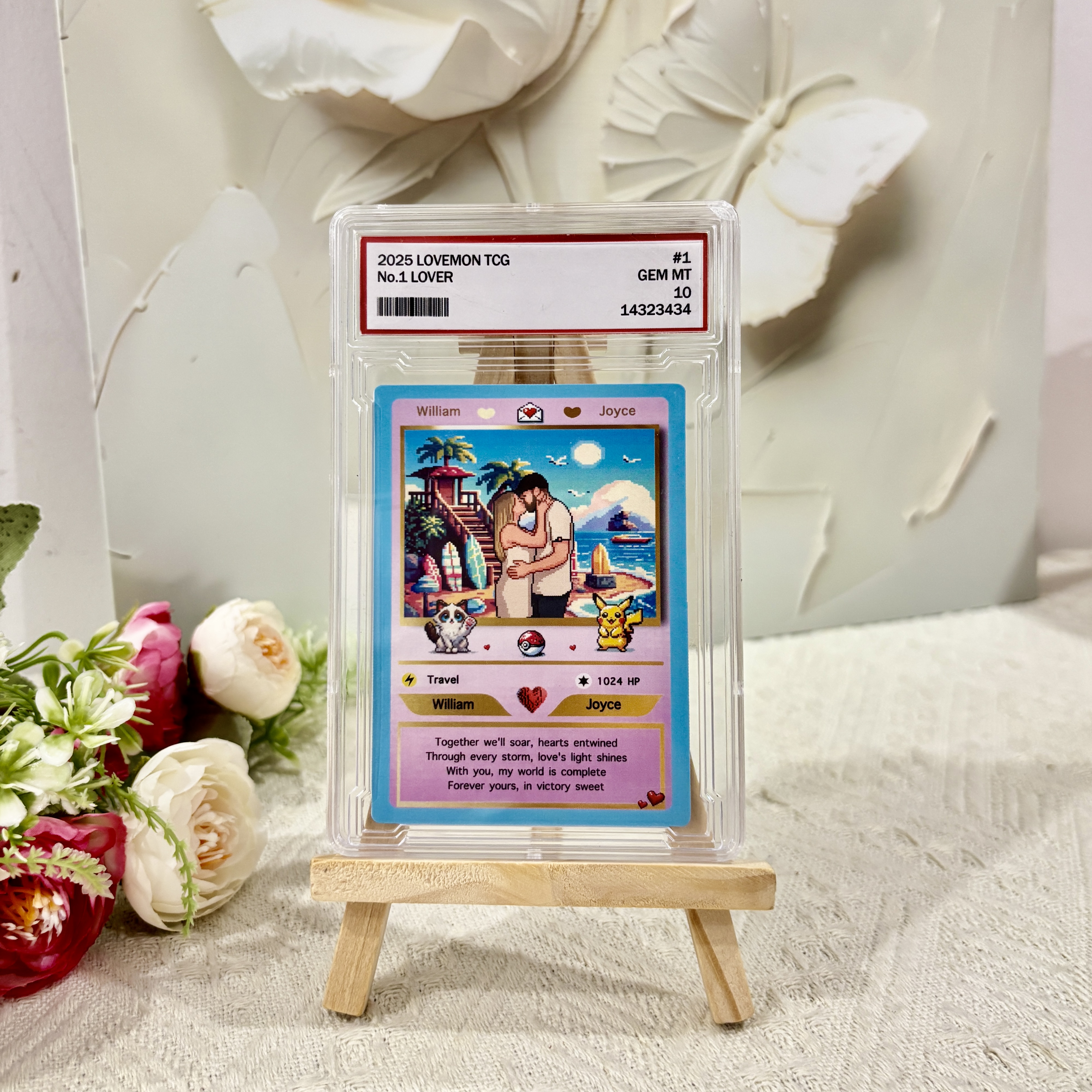 Personalized Pixel Art Themed Card