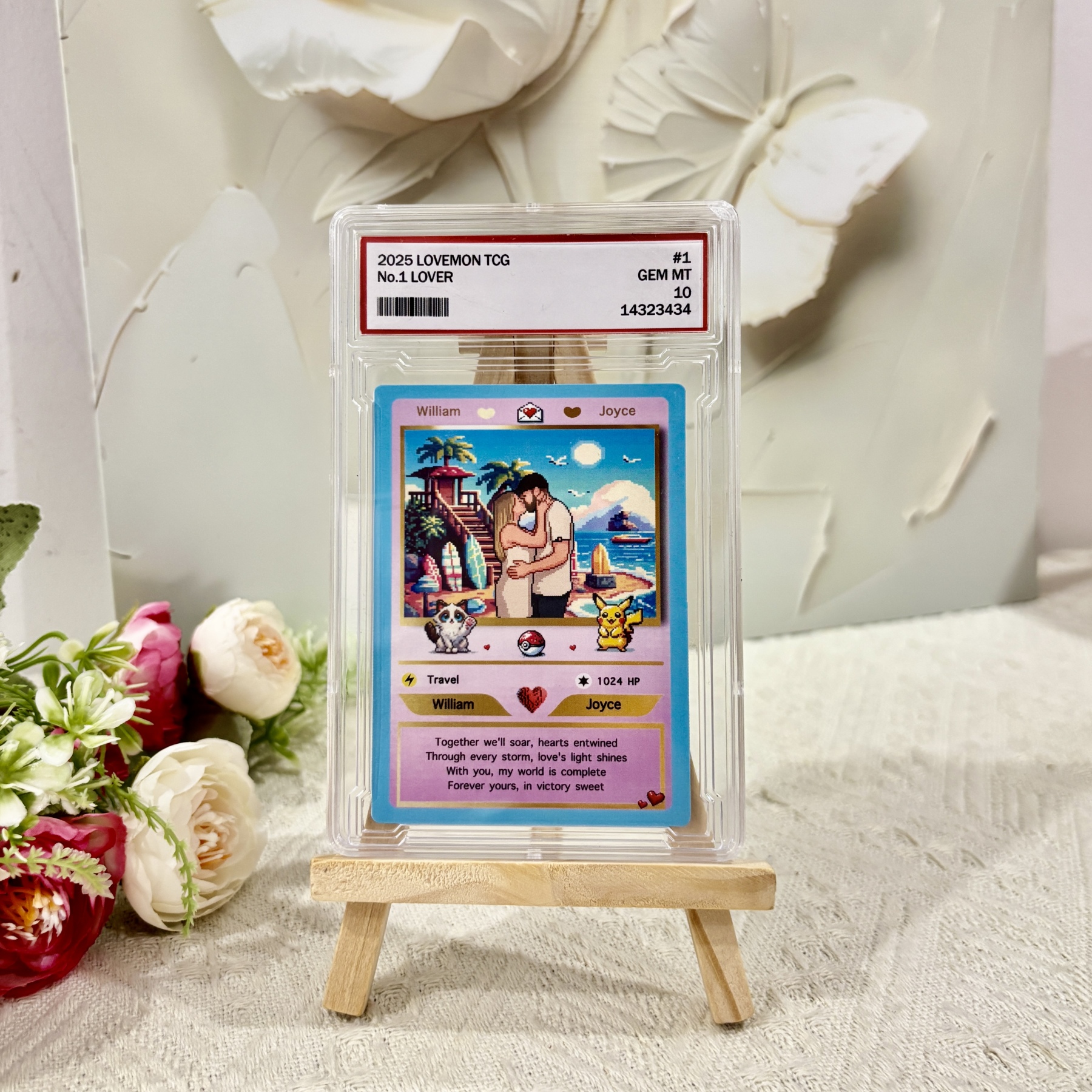 Personalized Pixel Art Themed Card