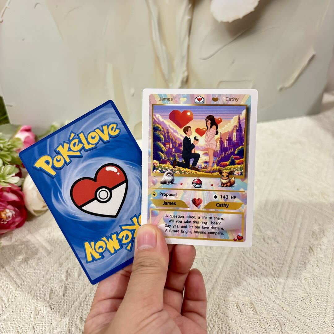 Personalized Pixel Art Themed Card