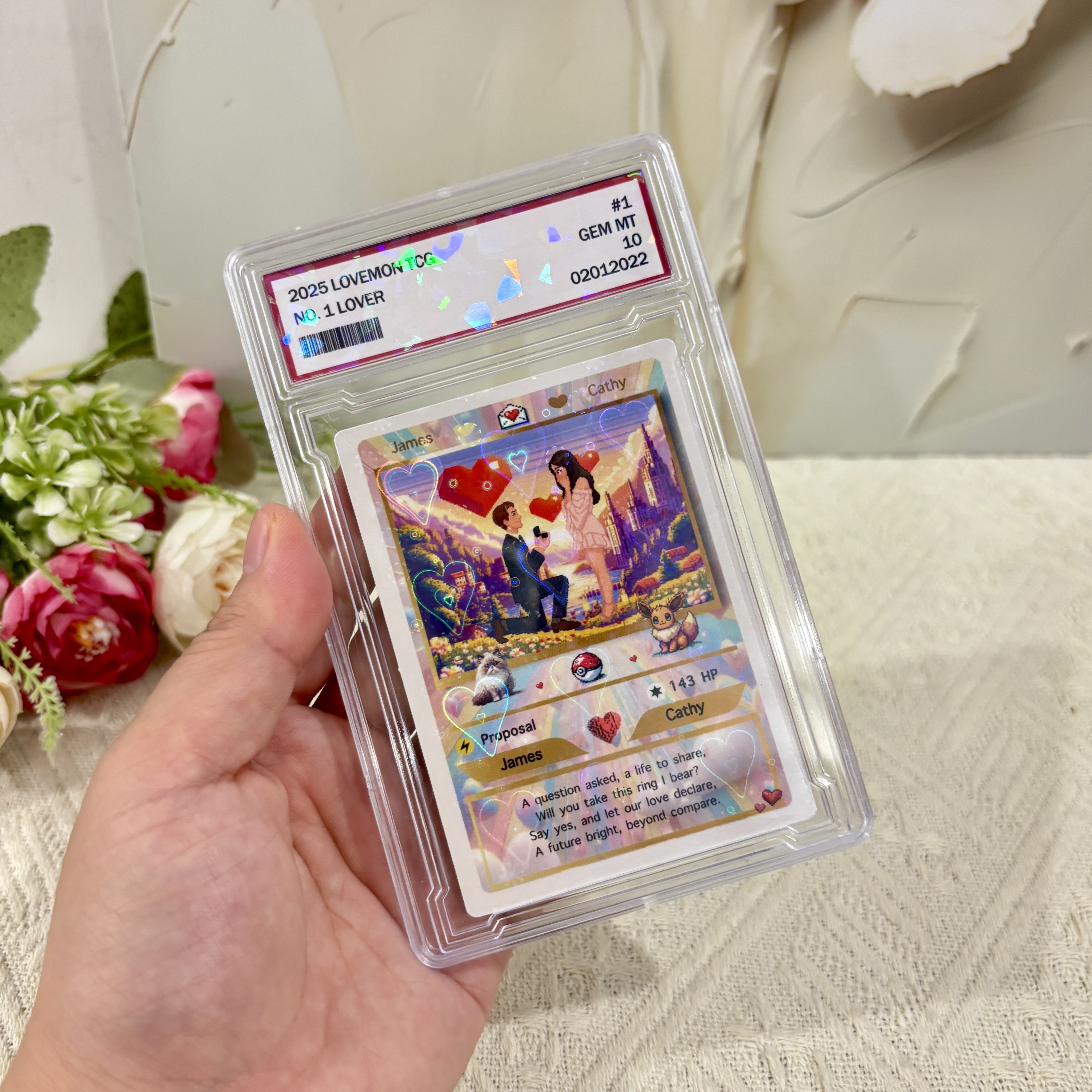 Personalized Pixel Art Themed Card