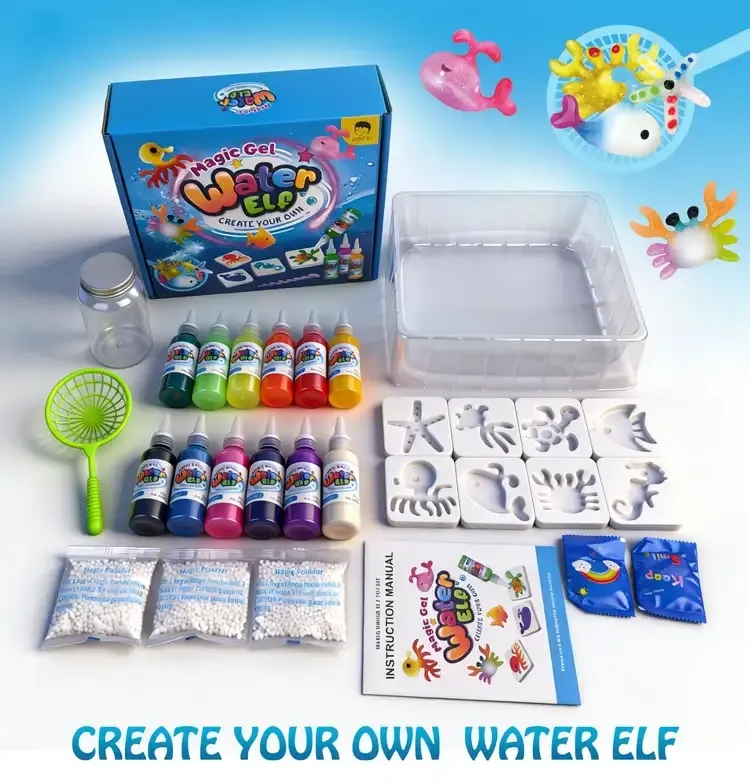 Magic Water Elf DIY Squishy Kit – Colorful Water Creature Science Craft Toy for Kids