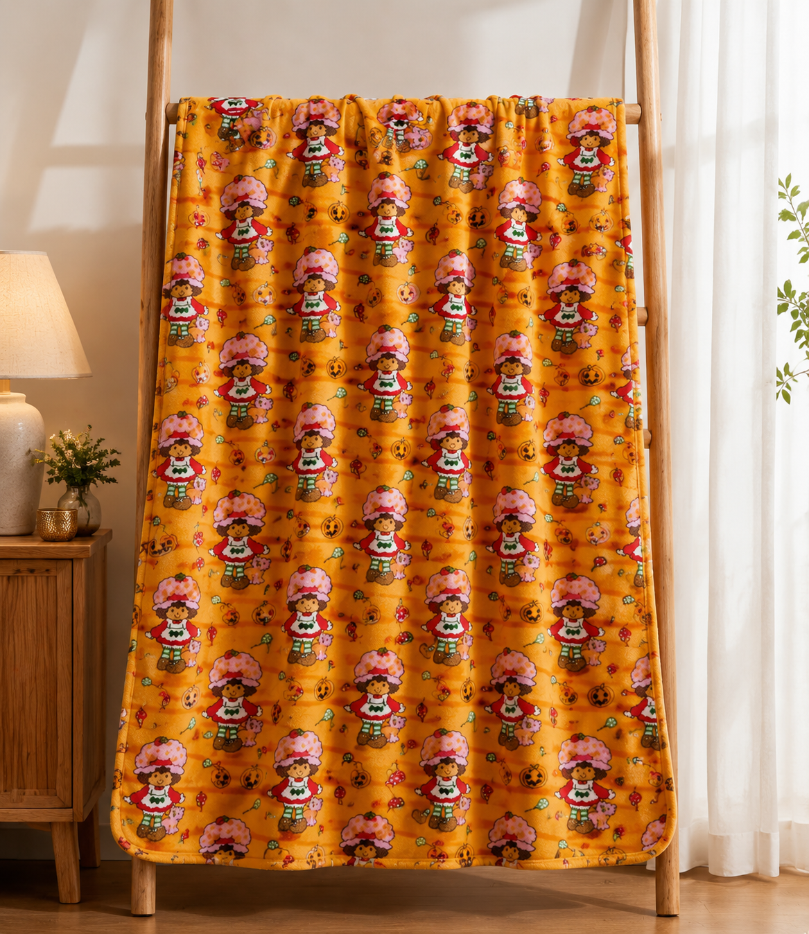 Sweet Strawberry Girl Halloween Blanket