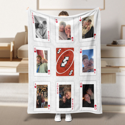 Custom Photo Playing Cards Blanket 🂡