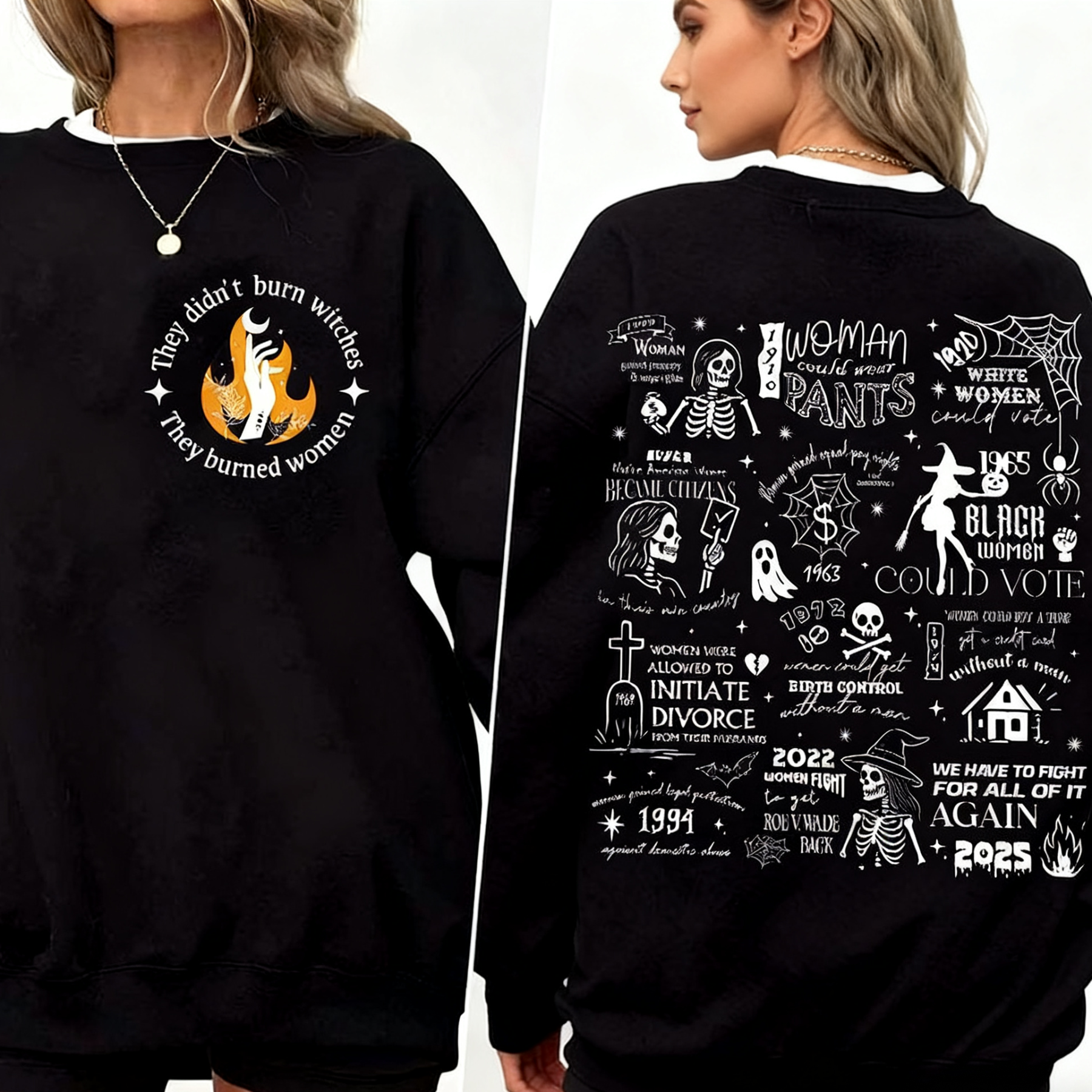 They Didn't Burn Witches Halloween Sweatshirt