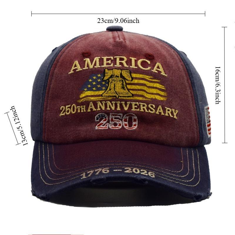 US 250th Anniversary Embroidered Baseball Cap