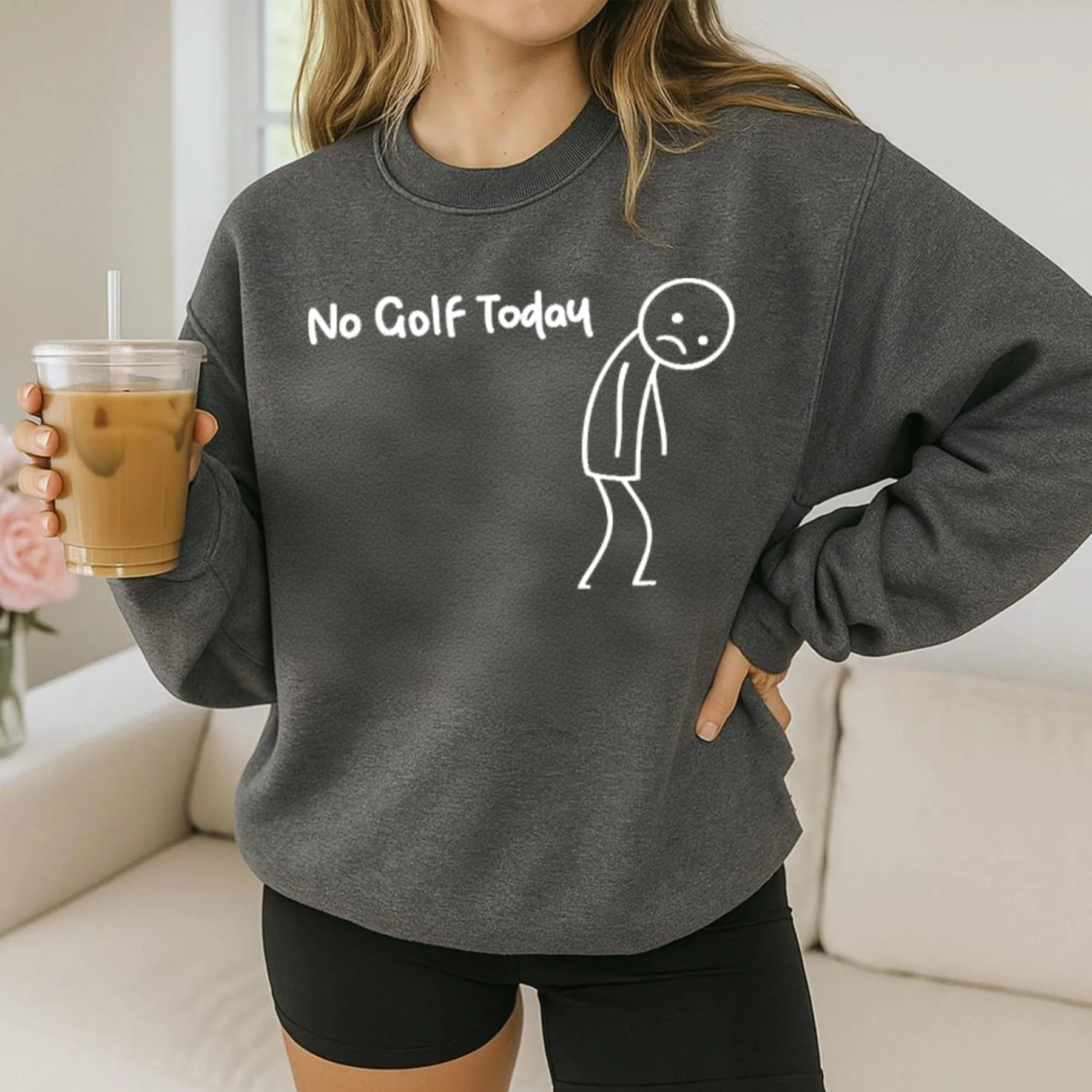 No Golf Today Funny Golf Humor Sweatshirt